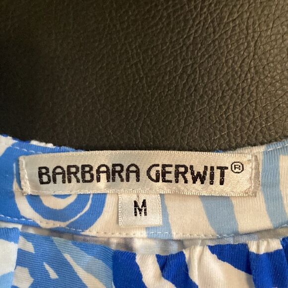 Barbara Gerwit sleeveless halter style shades of blue dress, size medium - Picture 6 of 7